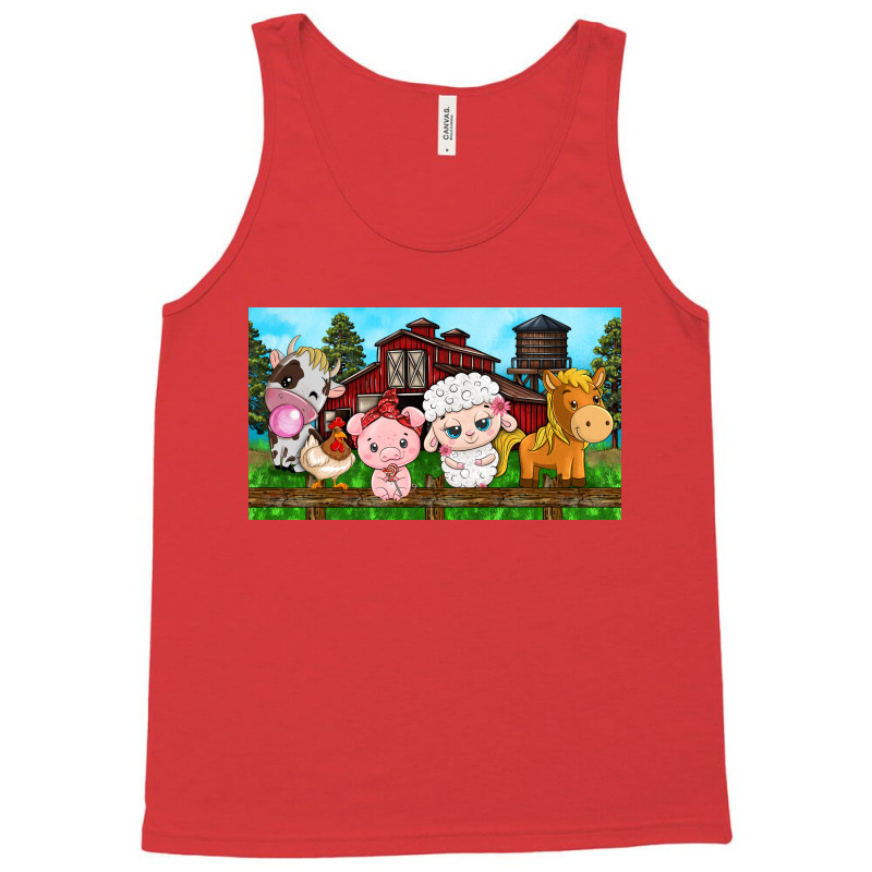 Cute Farm Animals Tank Top by TumblerDesignByShophia | Artistshot