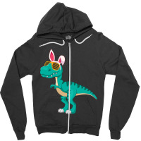 Funny Easter Dino Bunny Dinosaur Trex T Rex Zipper Hoodie | Artistshot