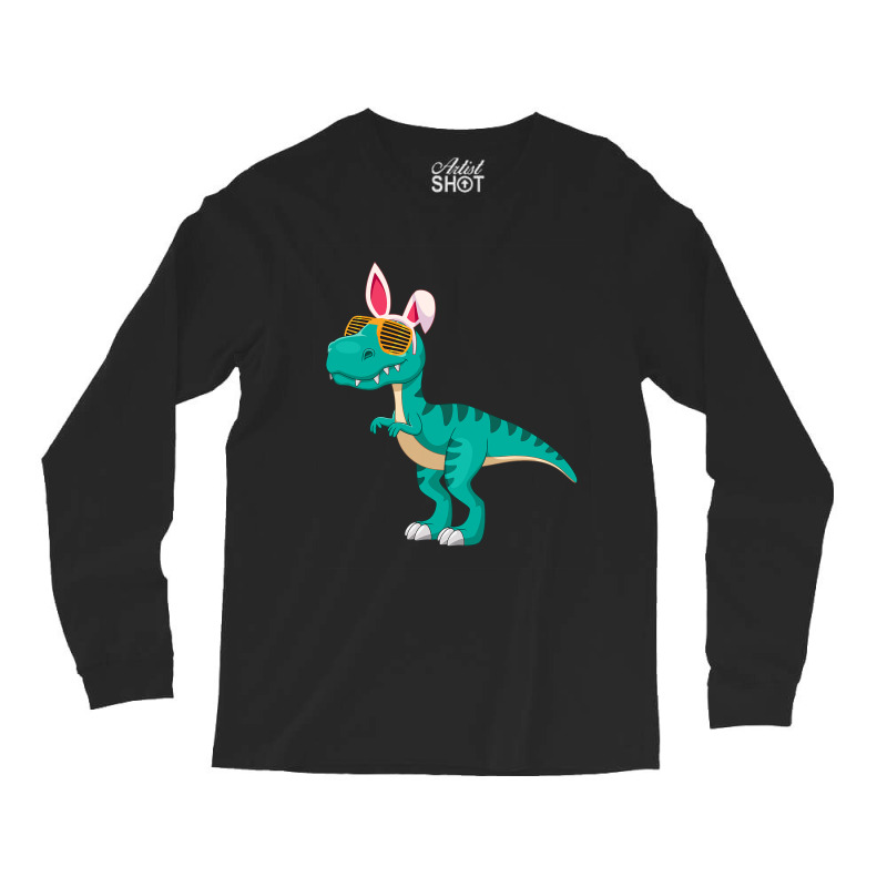 Funny Easter Dino Bunny Dinosaur Trex T Rex Long Sleeve Shirts | Artistshot