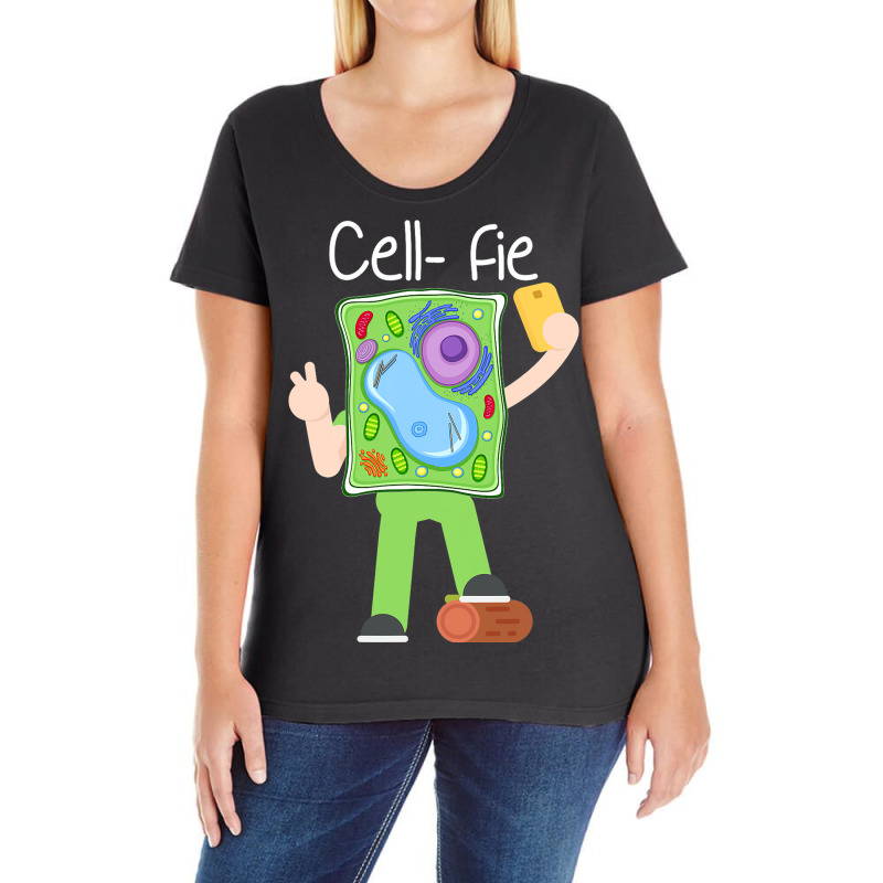 Funny Biologist Nerd Chemist Bacteria Cell Microbi Ladies Curvy T-Shirt by MarkFletche | Artistshot