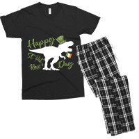 Dinosaur St Patricks Day Shamrock Leprechaun Costu Men's T-shirt Pajama Set | Artistshot