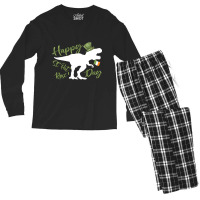 Dinosaur St Patricks Day Shamrock Leprechaun Costu Men's Long Sleeve Pajama Set | Artistshot