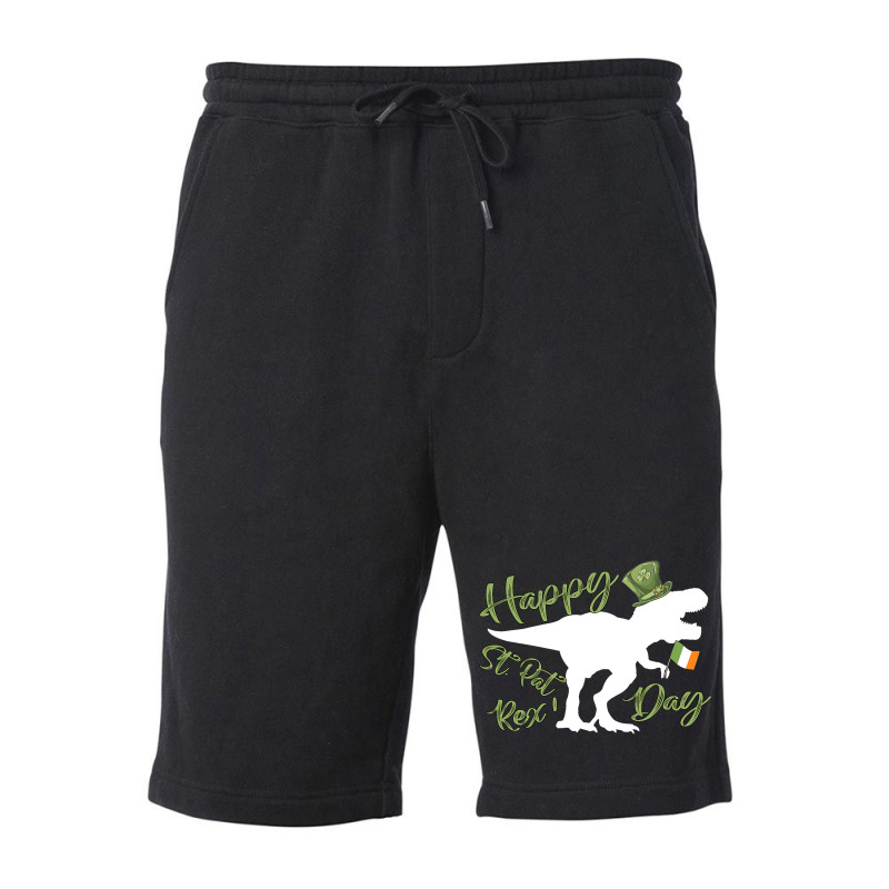 Dinosaur St Patricks Day Shamrock Leprechaun Costu Fleece Short | Artistshot