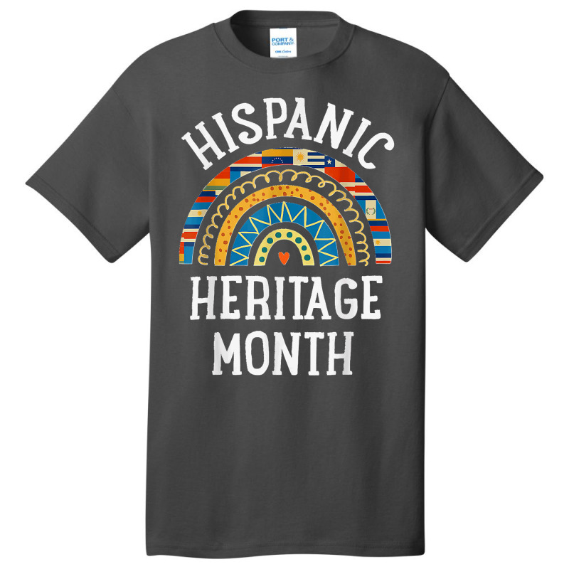 Hispanic Heritage Month Rainbow Gifts Latin Country Flags T Shirt Basic T-shirt by JerrodHeathGaylon | Artistshot