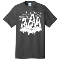 Dinosaur Alien Abduction Ufo T Rex Basic T-shirt | Artistshot