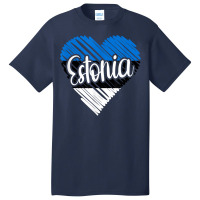 Estonia For Men Estonian Heart Flag For Women Estonia T Shirt Basic T-shirt | Artistshot