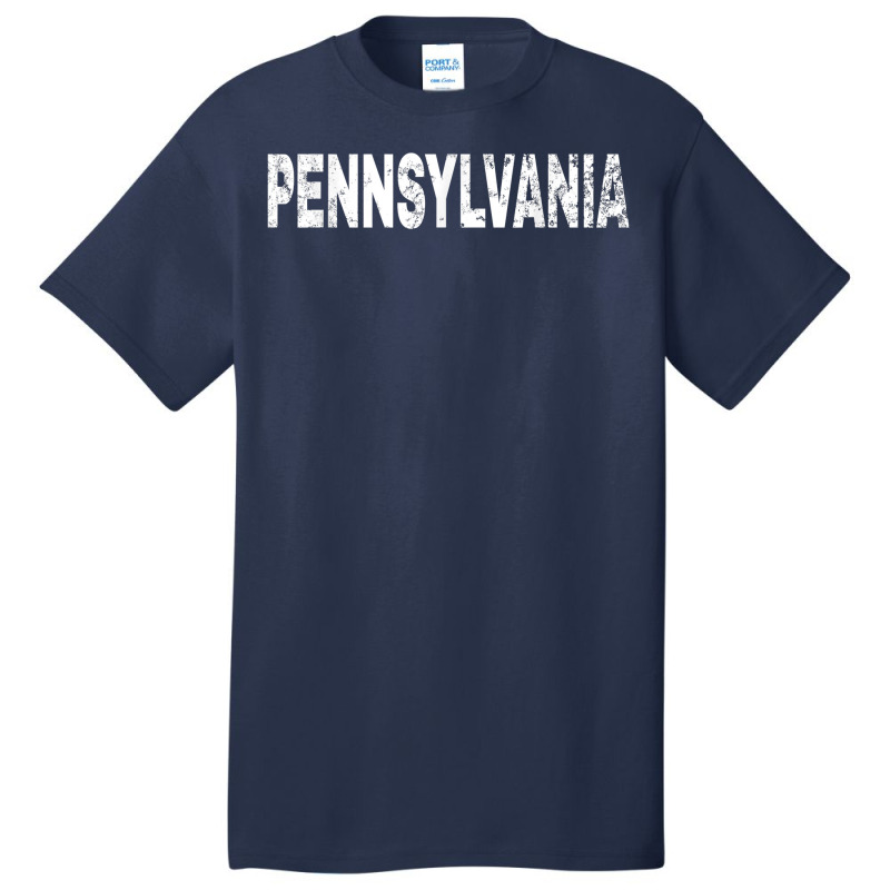 Vintage Pennsylvania Bold White Text Pa Apparel T Shirt Basic T-shirt | Artistshot