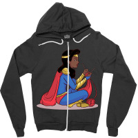 Ethnic Woman Of Color Knitting Super Woman Design Zipper Hoodie | Artistshot