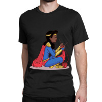 Ethnic Woman Of Color Knitting Super Woman Design Classic T-shirt | Artistshot