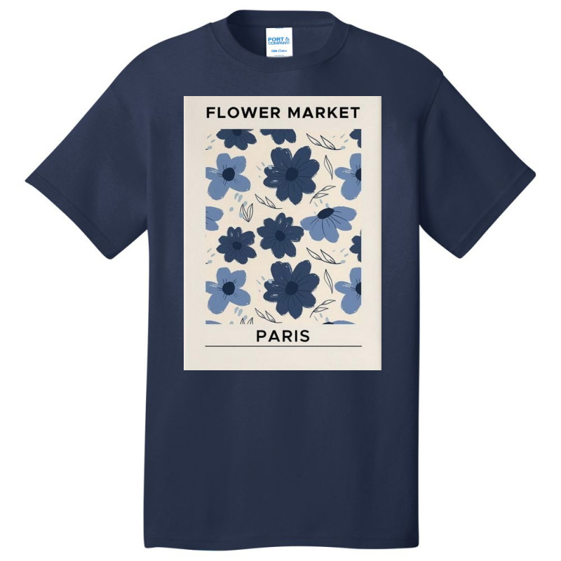 Flower Market Paris Basic T-shirt by David J | Artistshot