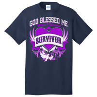 Alzheimers Awareness T  Shirt God Blessed Me When I Became Survivor Al Basic T-shirt | Artistshot