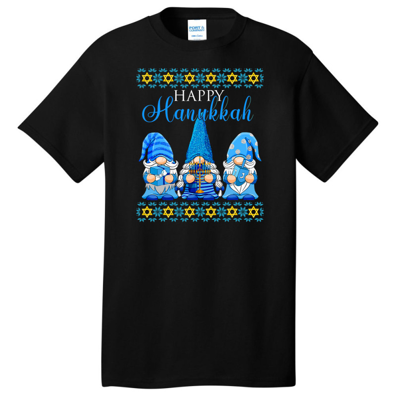 Happy Hanukkah 2021 Gnome Funny Cute Gnome Hanukkah Jewish T Shirt Basic T-shirt | Artistshot