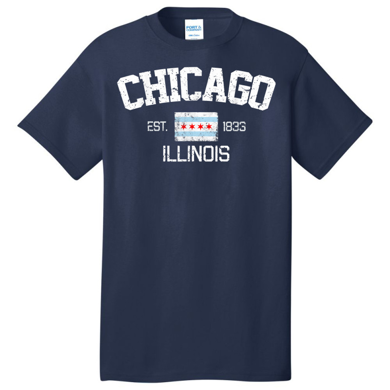 Vintage Chicago Illinois Est. 1833 Gift T Shirt Basic T-shirt | Artistshot