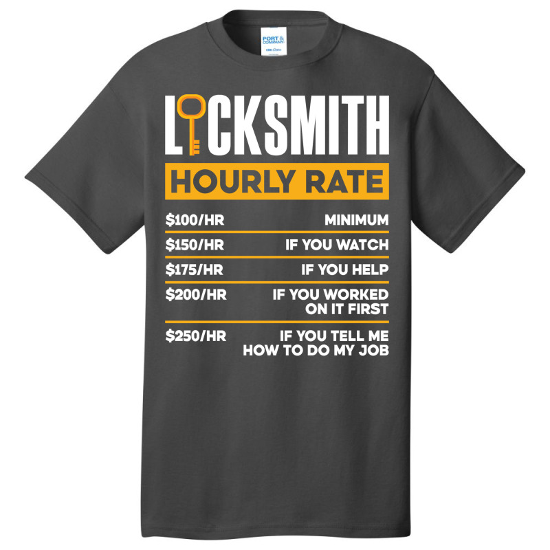 Locksmith Lockpicking Locksmith Hourly Rate Funny Long Sleeve T Shirt Basic T-shirt by AbidahToenges | Artistshot