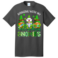 St Patricks Day Hanging With My Gnomies Nurse Stethoscope T Shirt Basic T-shirt | Artistshot