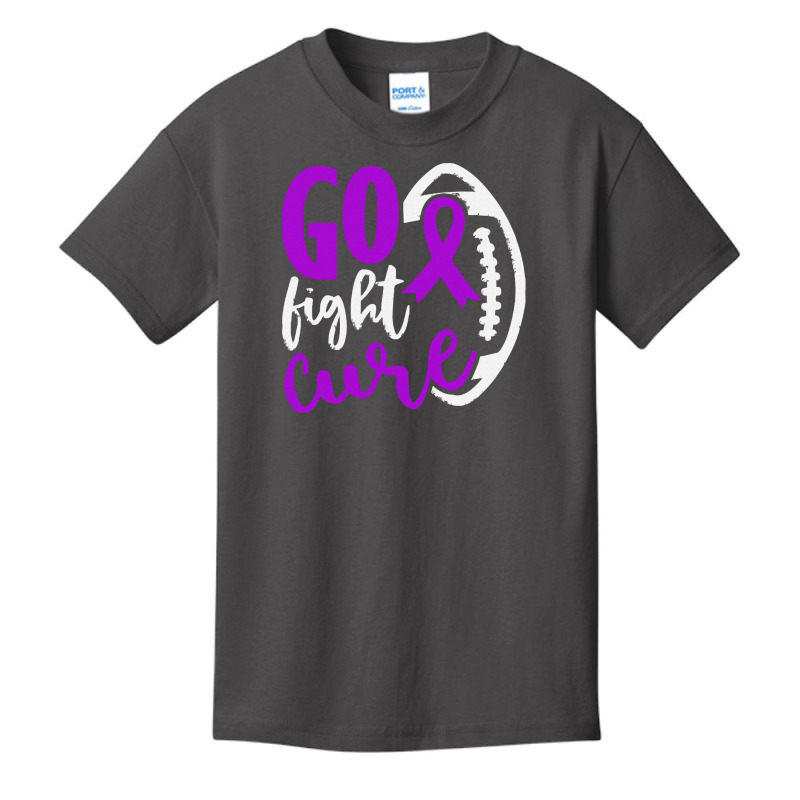 Alzheimers Awareness T  Shirt Football Tackle Go Fight Cure Alzheimers Basic Youth T-shirt by biscuitsregularly | Artistshot