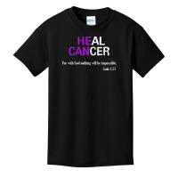 Alzheimers Awareness T  Shirt Heal Cancer God Nothing Will Be Impossib Basic Youth T-shirt | Artistshot