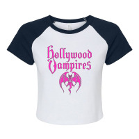 The Hollywood Vampires Bright Pink! Raglan Crop Top | Artistshot