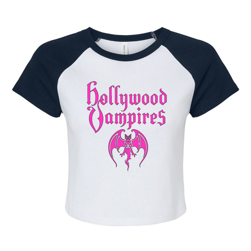 The Hollywood Vampires Bright Pink! Raglan Crop Top by JENNIFERTRUJILLO | Artistshot