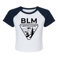 The Original Blm    Bureau Of Land Management (black) T Shirt Raglan Crop Top | Artistshot