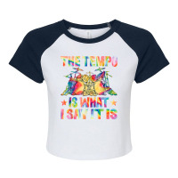 The Tempo Funny Tie Dye Drummer Men Women Music Lover T Shirt Raglan Crop Top | Artistshot