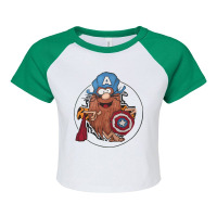 Captain Caveman Raglan Crop Top | Artistshot