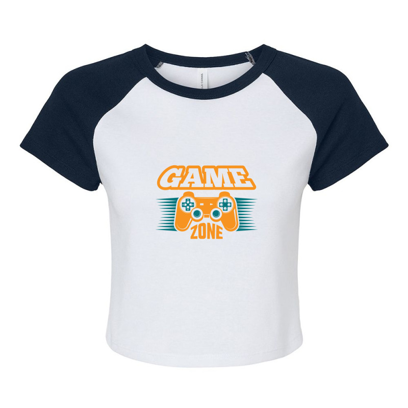 Gaming - Game Zone Raglan Crop Top by DustinNewman | Artistshot