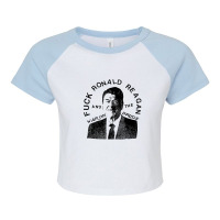 Fuck-ronald-reagan-and-the-war-on-drugs Raglan Crop Top | Artistshot