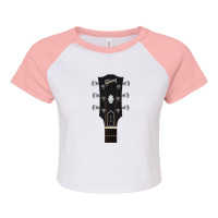 Guitar Headstock Artgibson Es 335 Sticker Raglan Crop Top | Artistshot