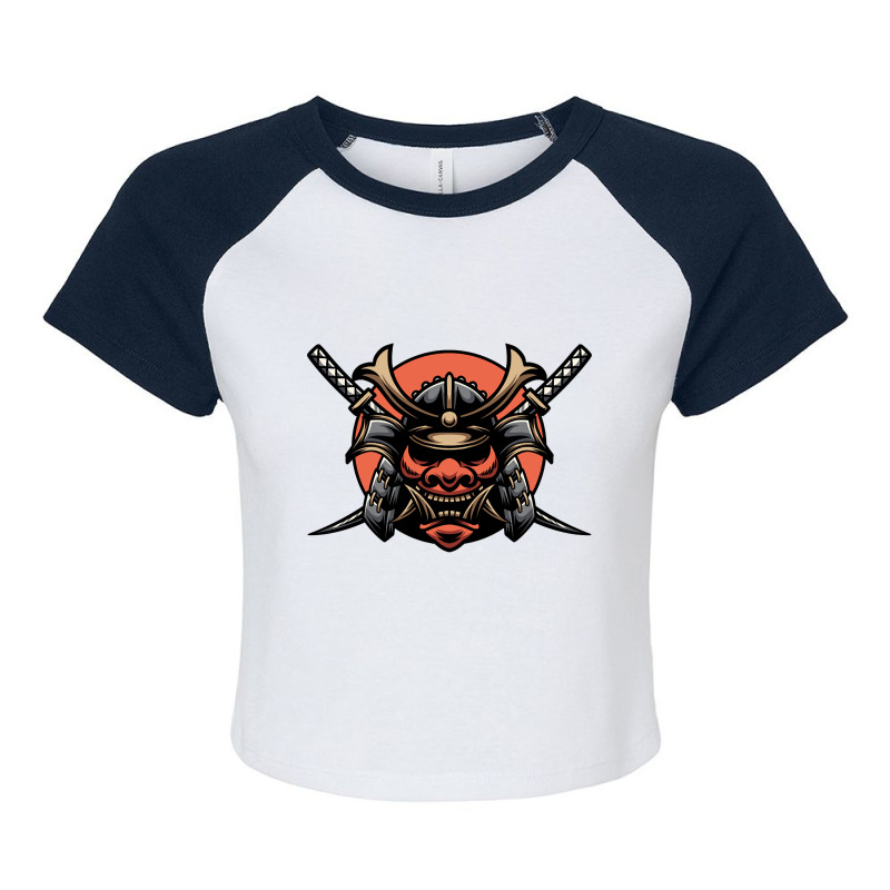 Angry Samurai Anime Raglan Crop Top by Oreilly Ulrich | Artistshot