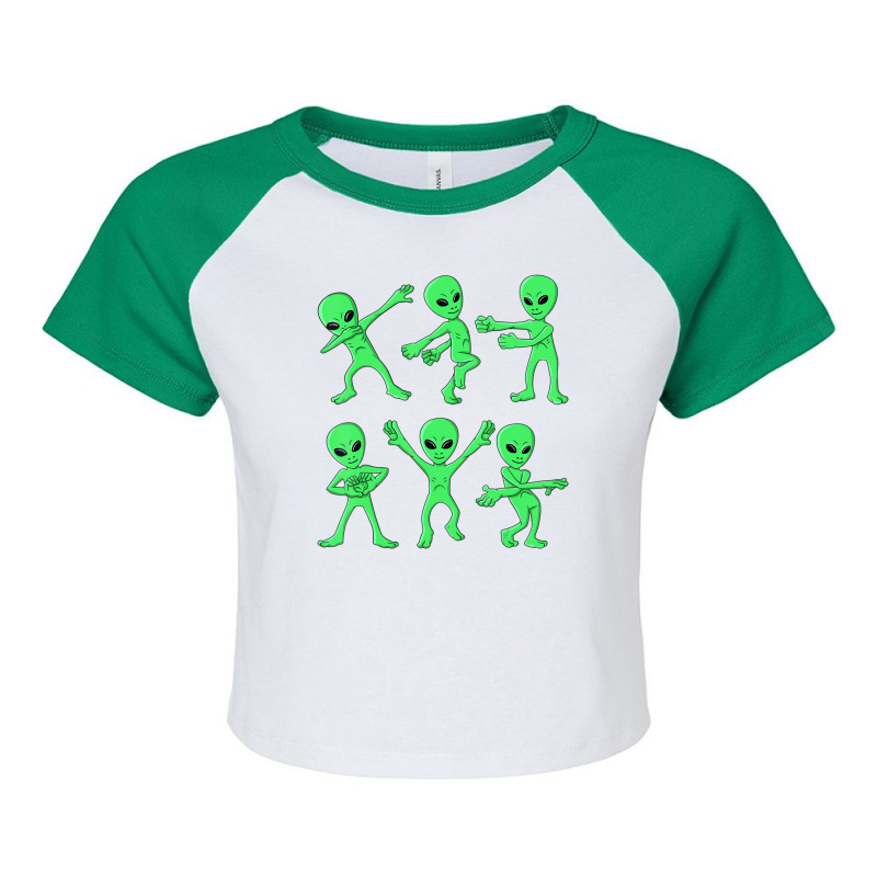 Dancing Aliens Dance Challenge Boys Girls Kids Halloween Raglan Crop Top by shirondataylornmc | Artistshot