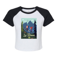 La Bresse Poster Raglan Crop Top | Artistshot