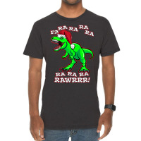 Funny Fa Ra Rawr Christmas Holiday Trex Santa Dino Vintage T-shirt | Artistshot