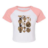 Late Minoan Ceramics Raglan Crop Top | Artistshot