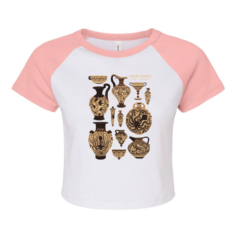 Late Minoan Ceramics Raglan Crop Top by AlmaWilliams | Artistshot