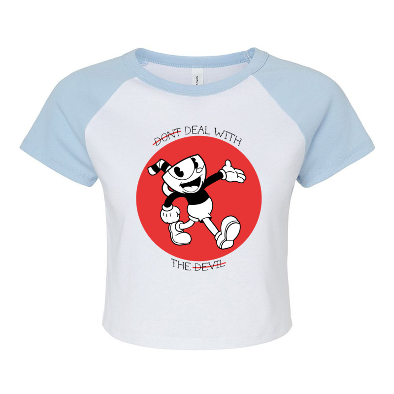 Cuphead Don_t Deal With The Devil     (1) Raglan Crop Top by cm-arts | Artistshot