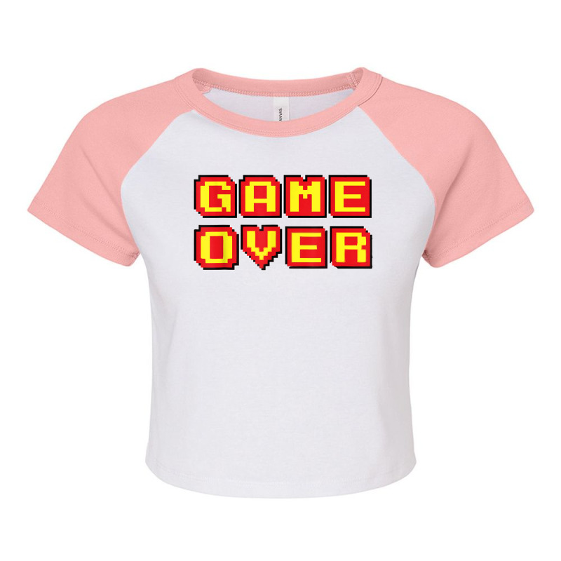 Game Over Vintage Retro Video Games Gaming Gift Arcade Raglan Crop Top by Aaronnderouin | Artistshot