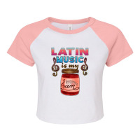 Latin Music Is My Jam Raglan Crop Top | Artistshot