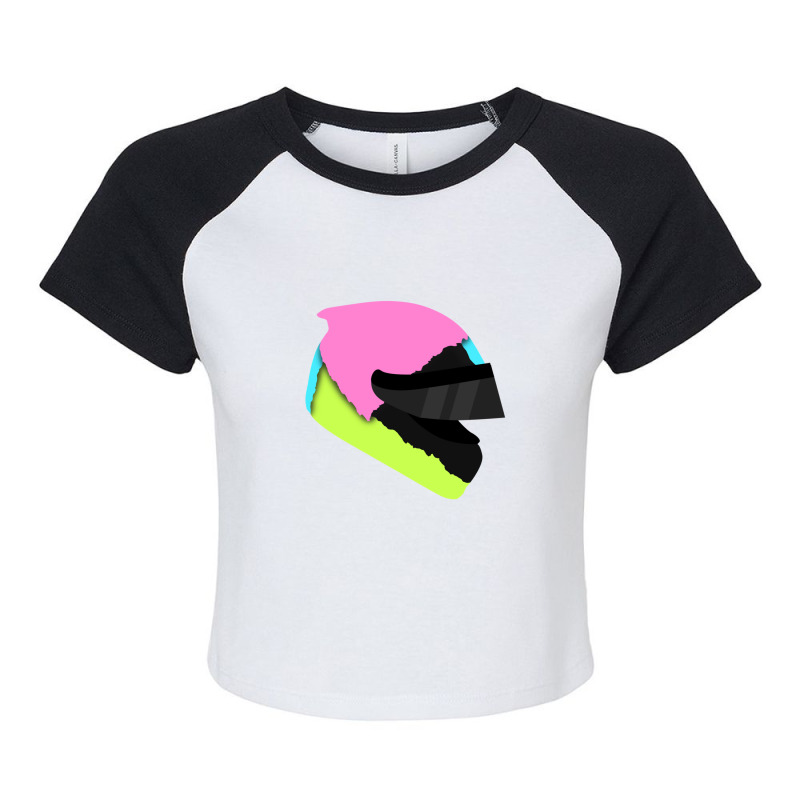 Daniel Ricciardo Helmet Raglan Crop Top by RodneyAbernathy | Artistshot