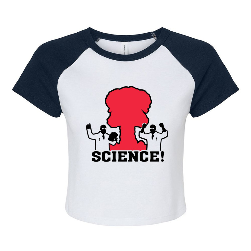 Blow Stuff Up Funny Science Raglan Crop Top by cm-arts | Artistshot