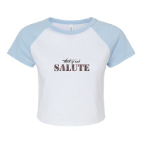 Stand Up And Salute Raglan Crop Top | Artistshot