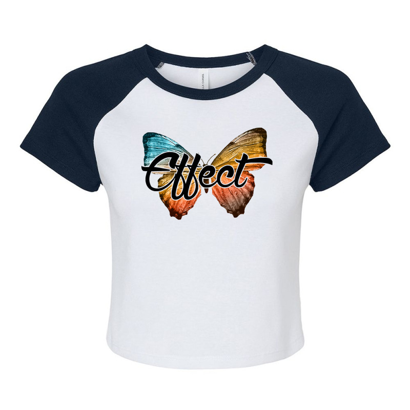 Butterfly Effect Butterfly Effect Raglan Crop Top by capegatorade | Artistshot