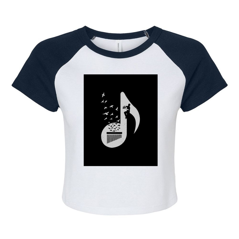 Musical Note   Chimes Raglan Crop Top by cm-arts | Artistshot