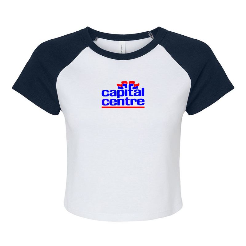 Capital Centre Raglan Crop Top by apolitery | Artistshot