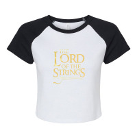 The Lord Of The Strings - Electric Guitar Raglan Crop Top | Artistshot