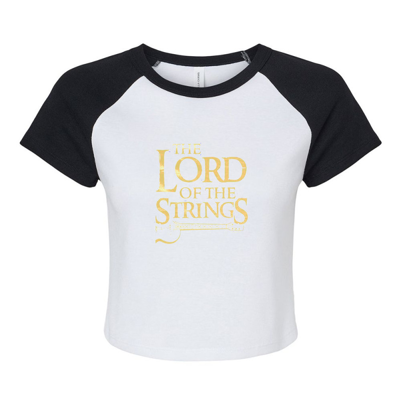 The Lord Of The Strings - Electric Guitar Raglan Crop Top by cm-arts | Artistshot