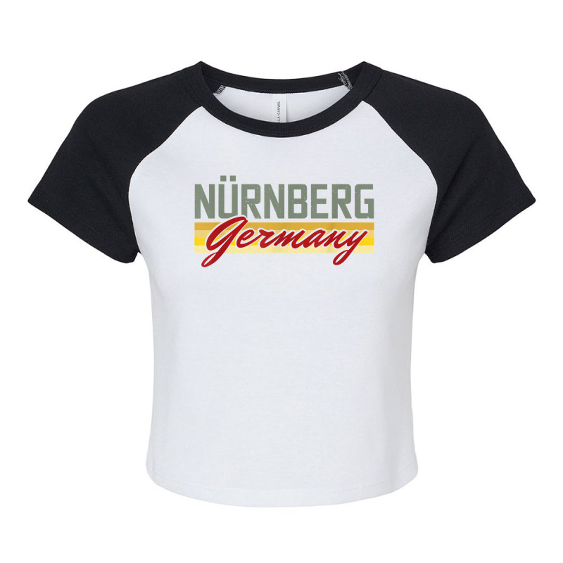 Nuremberg Bavaria Dialect Middle Franconia Germany Souvenir T Shirt Raglan Crop Top by cm-arts | Artistshot