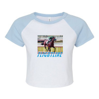 Flightline - Classic Horseracing Raglan Crop Top | Artistshot