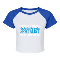 Hydration Specialist Team Manager Football Hydrated Waterboy Long Slee Raglan Crop Top | Artistshot