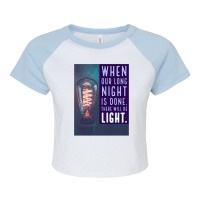 There Will Be Light Raglan Crop Top | Artistshot